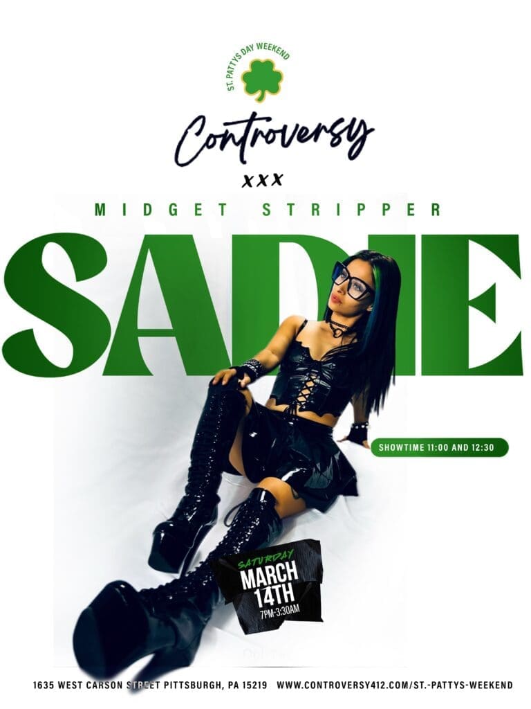 Midget Stripper Sadie performing live at Controversy Pittsburgh during St Patrick's Day weekend